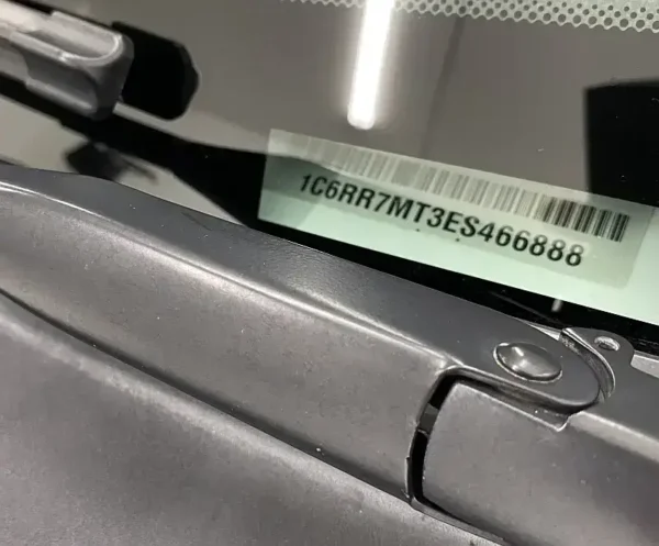 Where to find RAM or Dodge VIN number