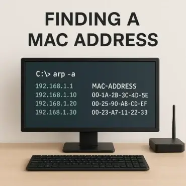 find the mac address of PC on LAN