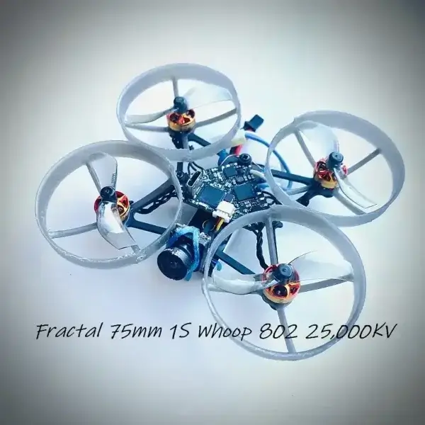 Mobula 7 - Fractal F75 Carbon Fiber Frame 1S 0802 25000KV Tiny Whoop Drone Fractal F75 1S 0802 Tiny Whoop Drone