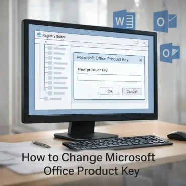 how to change microsoft office product key