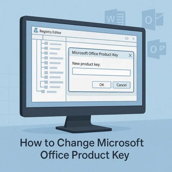 how to change microsoft office product key