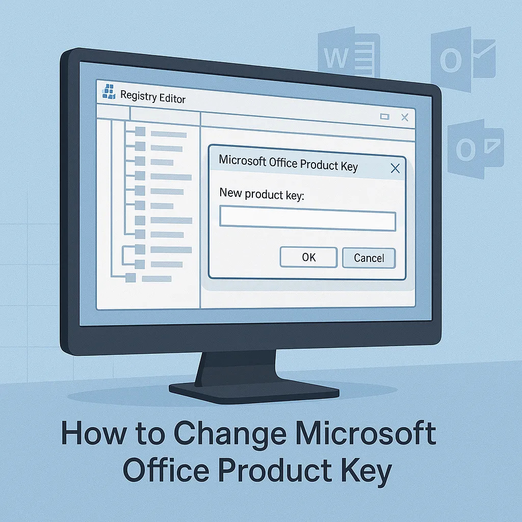 how to change microsoft office product key