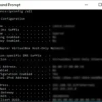 finding mac address ipconfig