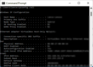 Find MAC address of your network card Locate NIC