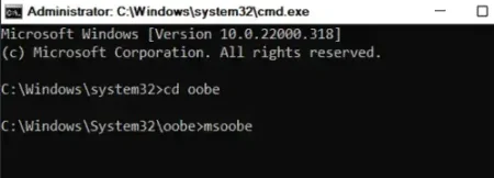 oobe - msoobe