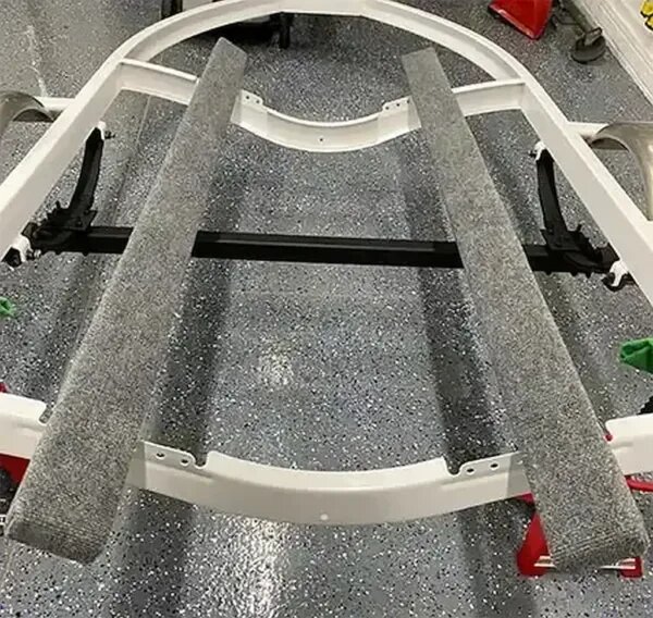 New trailer bunk carpet installed