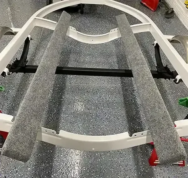 New trailer bunk carpet installed