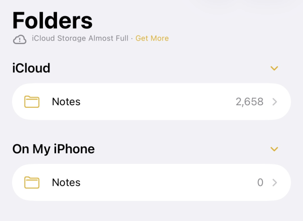 notes storage location