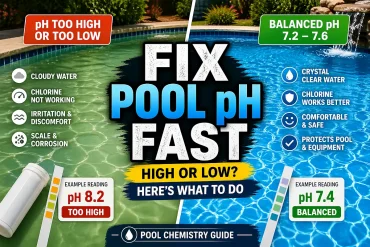 pool pH too high or too low how to fix pool water balance