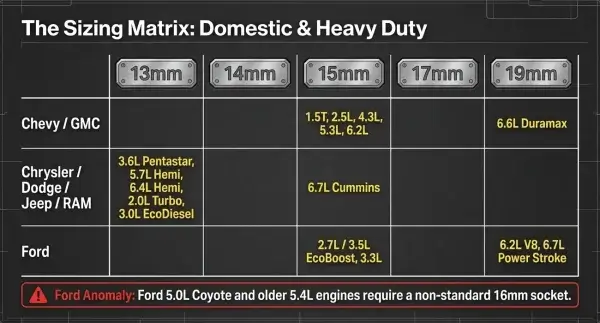 standard oil drain plug sizes
