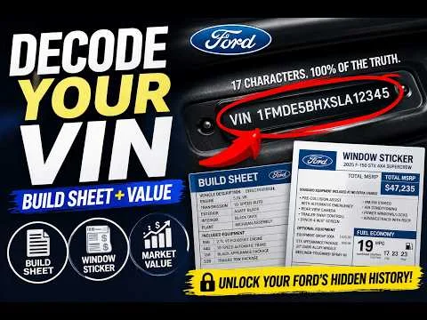 Ford VIN Decoder and Build Sheet Lookup Tools
