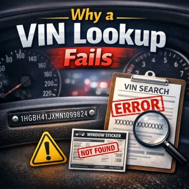 Why a VIN Lookup Sometimes Fails - What to Do