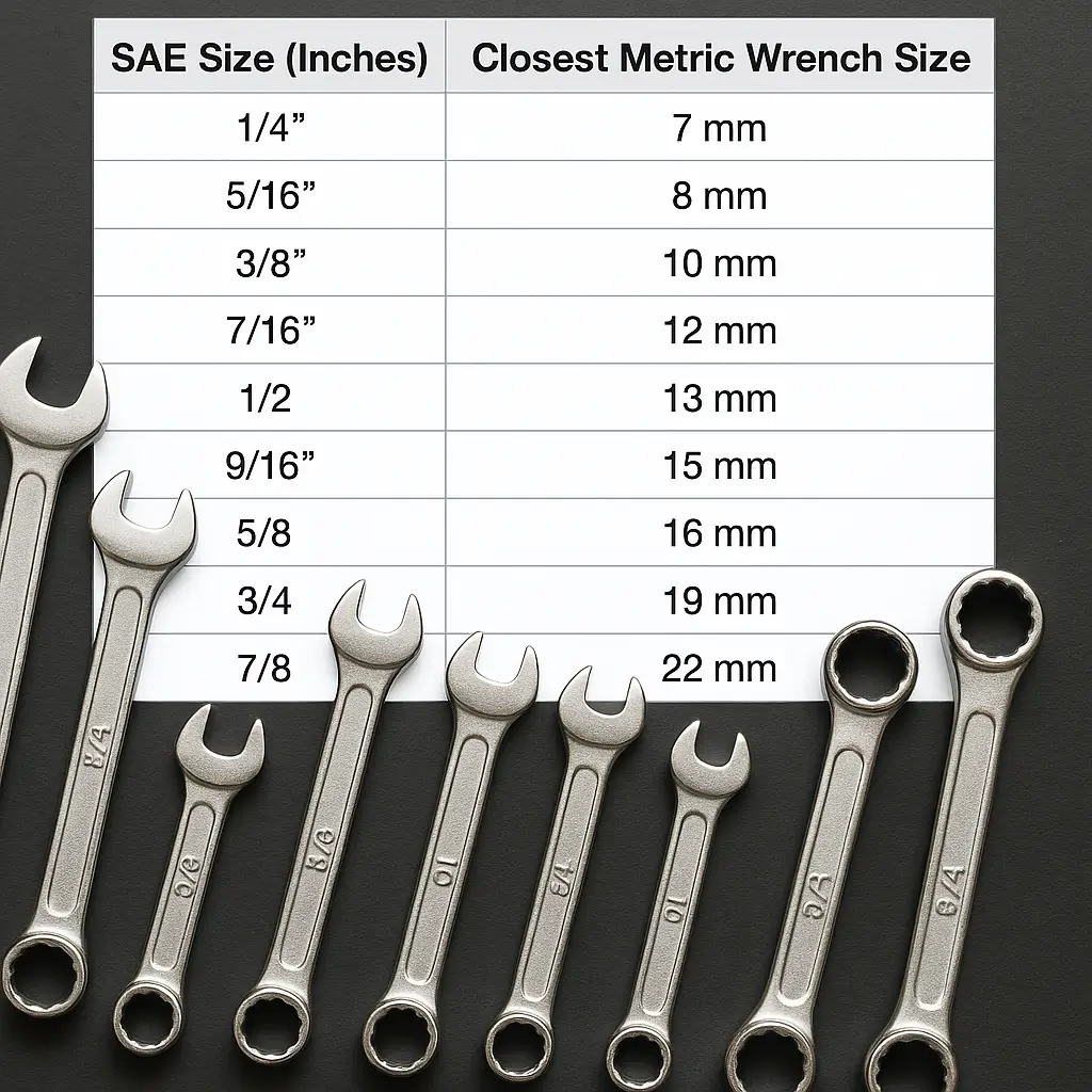 wrench size chart